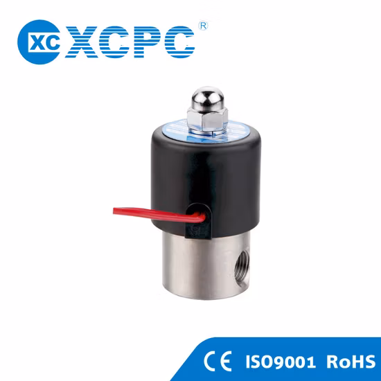 Válvula solenóide de material 304 de aço inoxidável de fechamento normal da série 2s